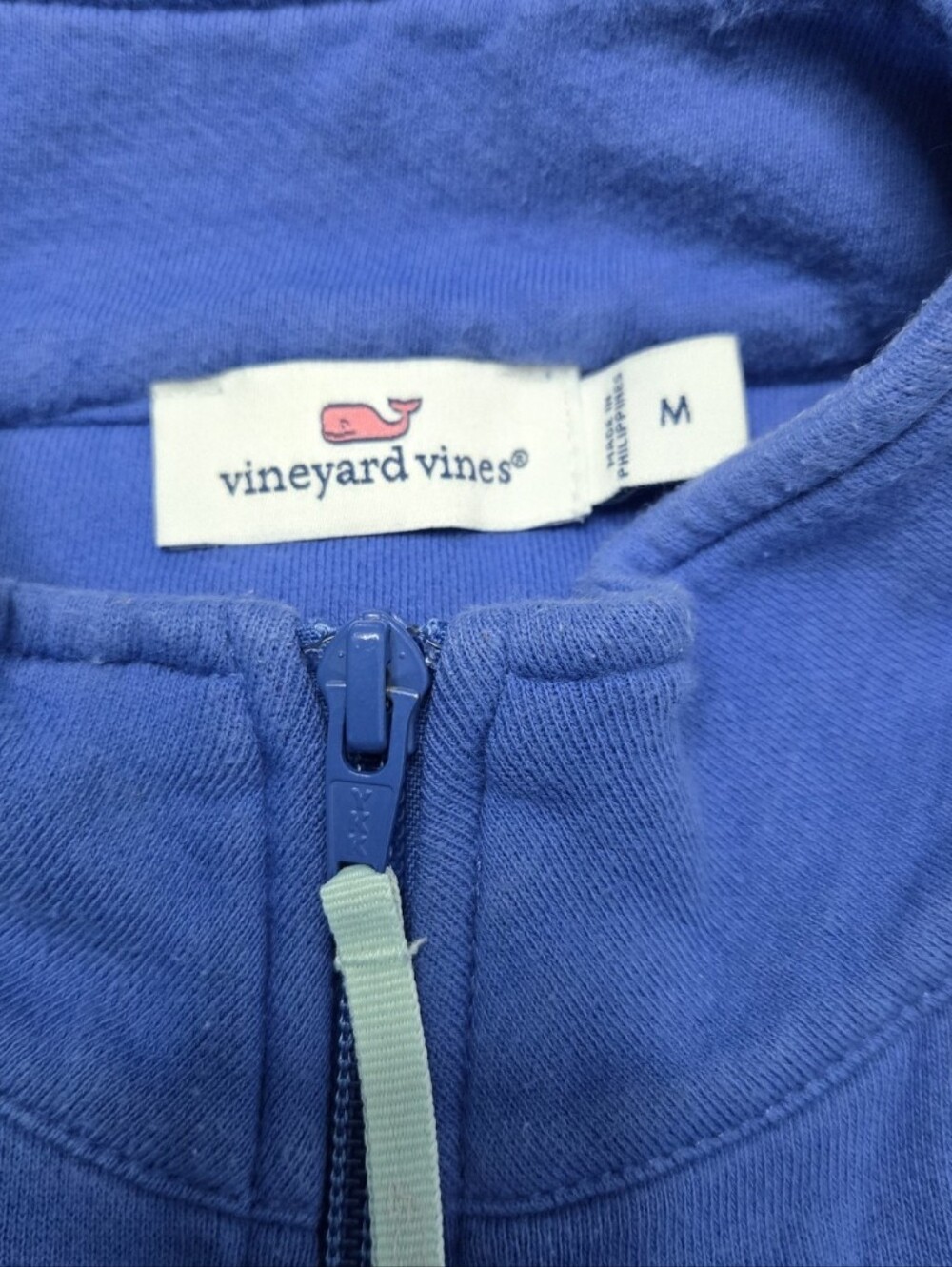 Vineyard Vines Womens Shep Shirt Quarter-Zip Pullover Blue Seafoam Green Medium - Picture 4 of 5